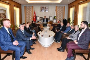 Bursa İneg&ouml;l Belediye Başkanı Taban'a MHP'den destek ziyareti