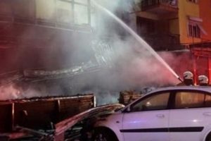 HDP binasında yangın çıktı