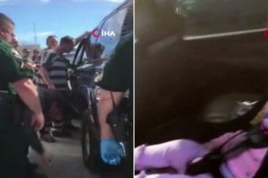 Ara&ccedil;ta kilitli kalan bebeği mahkumlar kurtardı