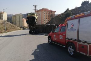 Park edilmek istenen TIR, şaha kalktı