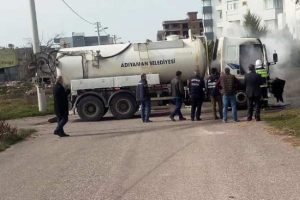 Vidanj&ouml;r yangında kullanılamaz hale geldi