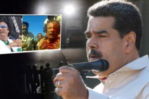 Maduro'ya Kaddafi fotoğrafıyla tehdit