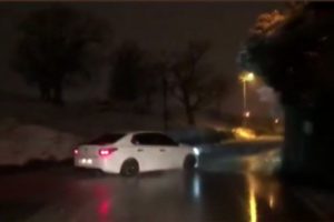 Trafik magandaları kar kış dinlemedi