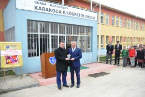 Bursa Karakoca K&ouml;y&uuml; okuluna yapılan yenileme &ccedil;alışmaları tamamlandı