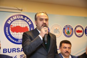 Bursa B&uuml;y&uuml;kşehir Belediye Başkanı Aktaş'a Memur-Sen'den destek s&ouml;z&uuml;