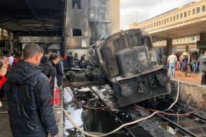 Mısır'da 25 kişiye mezar olan tren istasyonu g&ouml;r&uuml;nt&uuml;lendi