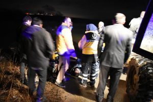 Bursa'da baraja düşen otomobilden kurtarılan yaralılar taburcu edildi