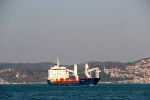 Suriye kargo gemisi İstanbul Boğazından ge&ccedil;ti