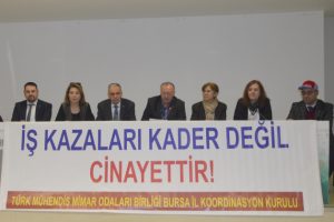 TMMOB Bursa'dan 3 Mart İş Cinayetlerine Karşı M&uuml;cadele G&uuml;n&uuml; mesajı