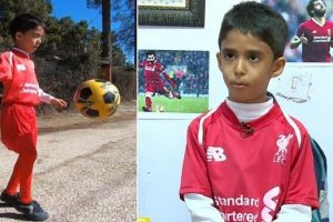 İranlı 7 yaşındaki &ccedil;ocuk futbol yeteneğiyle viral oldu