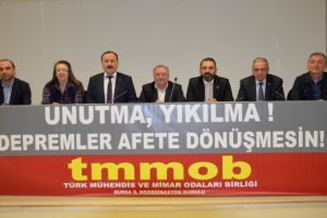 TMMOB Bursa: Depremi unutmayalım, unutturmayalım