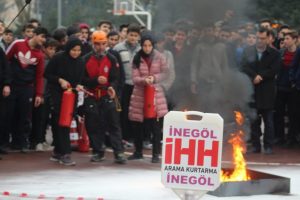 Bursa'da nefes kesen tatbikat