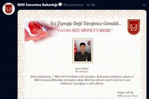 Bakanlıktan Iğdır'da şehit olan asker i&ccedil;in a&ccedil;ıklama