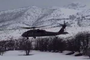 Zorunlu iniş yapan polis helikopteri sorunsuz havalandı