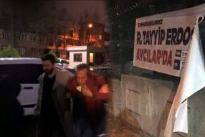 Cumhurbaşkanı Erdoğan'ın afişlerini kesti, gözaltına alındı