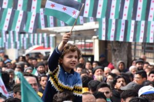 Suriye'de iç savaşın 8. yılında gösteriler düzenlendi
