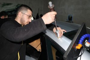 Kastamonu'da kaportacıların bitmeyen 'dolu' mesaisi