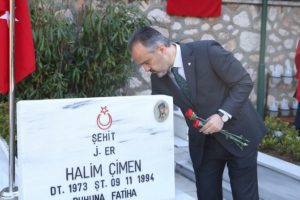 Bursa Pınarbaşı Şehitliği'nde t&ouml;ren d&uuml;zenlendi