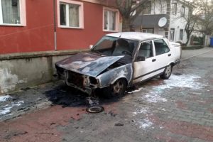 Bolu'da otomobil kundaklama iddiası