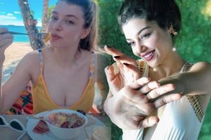 Hande Er&ccedil;el ve Gamze Er&ccedil;el Maldivler'de