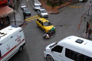 Rize'deki trafik kazaları MOBESE'ye takıldı
