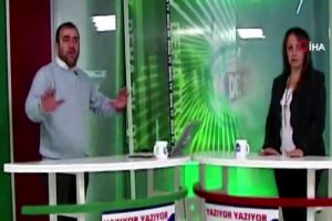 Canlı yayında depreme yakalandılar