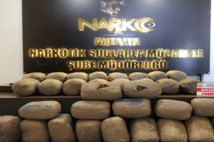 Sebze kamyonunda 34 kilo skunk ele ge&ccedil;irildi