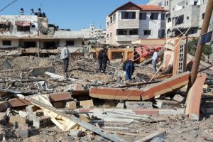 Hamas liderinin ofisi bu hale geldi