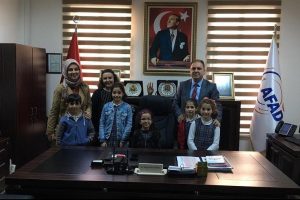 Minik &ouml;ğrencilerden AFAD'a ziyaret
