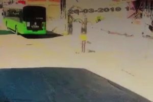 Yola fırlayan yavru k&ouml;pek ezilmekten kurtulamadı