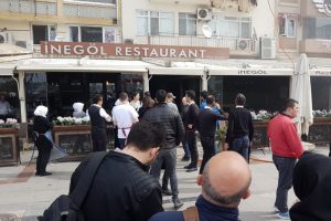Soylu'nun miting yapacağı alanda yangın &ccedil;ıktı