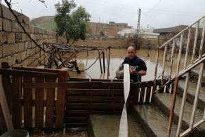 Dere yatağı taştı, mahalle sular altında kaldı