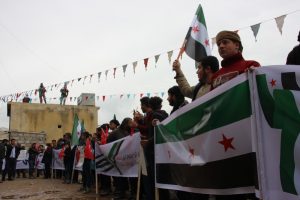 El Bab'ta T&uuml;rk askerine destek g&ouml;sterisi