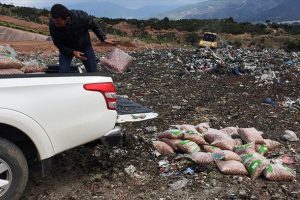 Boyanarak satılmaya &ccedil;alışılan 1 ton bozuk yer fıstığı imha edildi