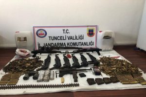 Tunceli'de mağara ve silah deposu imha edildi