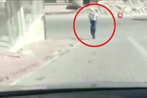 Omzunda kombi ile polise yakalandı