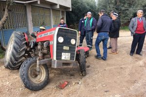 Bursa'da traktöre çekici çarptı