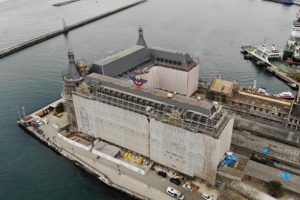 Haydarpaşa Garı restorasyonunda gelinen son durum havadan g&ouml;r&uuml;nt&uuml;lendi