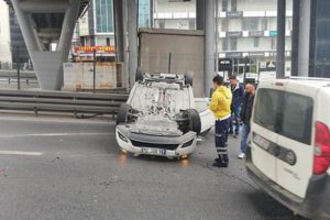 E-5'te iki ara&ccedil; birbirine girdi