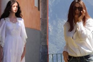 Monica Bellucci kamera arkasında bekledi