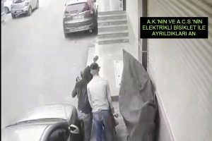 Kameradaki elektrikli bisiklet hırsızları tutuklandı
