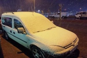 Konya'da Nisan ayında kar yağışı