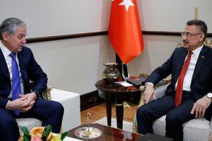Cumhurbaşkanı Yardımcısı Fuat Oktay Muhriddin'i kabul etti
