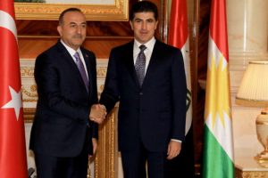 Bakan &Ccedil;avuşoğlu, IKBY Başbakanı Barzani ile g&ouml;r&uuml;şt&uuml;