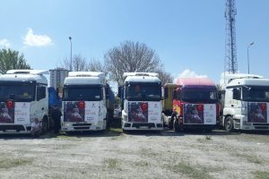 38 TIR ihtiya&ccedil; sahiplerine uğurlandı