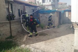 Alevlerin arasına giren ekipler tavukları kurtardı