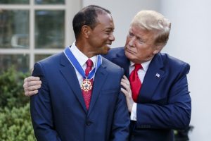 Trump'tan golf&ccedil;&uuml; Tiger Woods'a &Ouml;zg&uuml;rl&uuml;k Madalyası