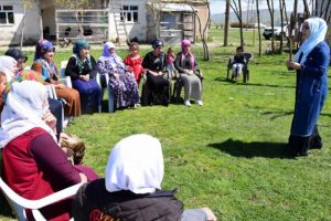 K&ouml;yleri dolaşıp aileleri 'erken yaşta evliliğe' karşı uyarıyor