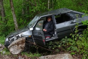 Bursa'da kazadan sonra saatlerce aracın koltuğundan kalkamadı