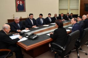Bah&ccedil;eli, partisinin 15 il başkanıyla bir araya geldi